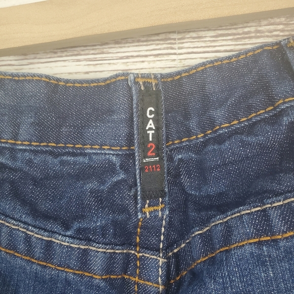 Ariat Mens 33x30 Low Rise M4 Bootcut CAT 2 2112 Dark Wash Blue Work Jeans   #112 - Picture 9 of 10